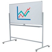 BOYD WHITEBOARD PORCELAIN MOBILE PIVOTING H1200 X W1800MM