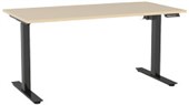 KNIGHT AGILE ELECTRIC DESK W1800 X D800 X H6801130MM BLACK FRAME NORDIC MAPLE TOP