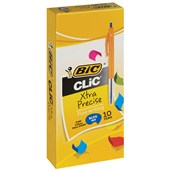 BIC CLIC RETRACTABLE BALLPOINT PEN FINE 08MM BLUE BOX 10