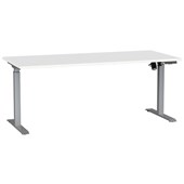 AGILE BOOST ELECTRIC DESK W1800 X D800 X H7201200MM SILVER FRAME WHITE TOP