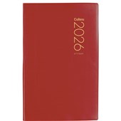 COLLINS DIARY POCKET A71P W74 X L105MM RED DAY PER PAGE EVEN YEAR
