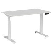 KNIGHT HAVEN ELECTRIC DESK W1200 X D700 X H6301280MM WHITE FRAME WHITE TOP