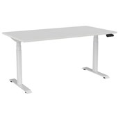 KNIGHT HAVEN ELECTRIC DESK W1500 X D800 X H6301280MM WHITE FRAME WHITE TOP