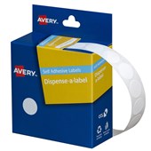 AVERY 937200 DMC14W ROUND LABEL DISPENSER 14MM WHITE BOX 1200