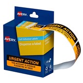 AVERY 937259 DMR1964R2 RECTANGLE LABEL DISPENSER 64 X 19MM URGENT ACTION BOX 125
