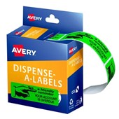 AVERY 937261 DMR1964R4 RECTANGLE LABEL DISPENSER 64 X 19MM FRIENDLY REMINDER BOX 125