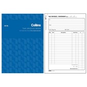 COLLINS TAX INVOICE BOOK 100 DL DUPLICATE NO CARBON REQUIRED A5 100 LEAF